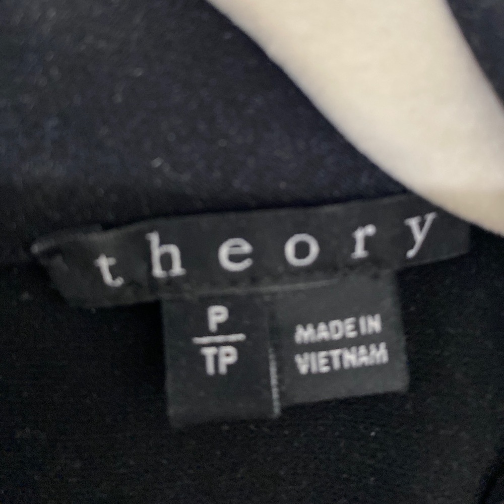 Theory black sleeveless mock neck